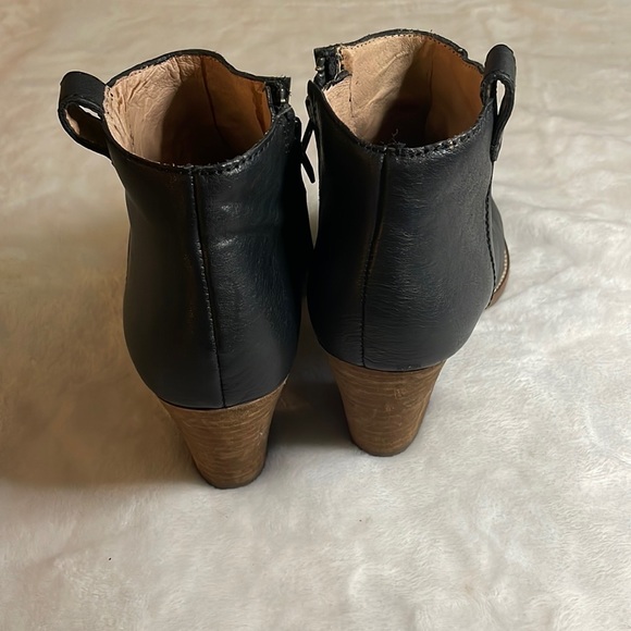 Madewell Black Leather Billie Ankle Boots Size 6.5 - Picture 4 of 8
